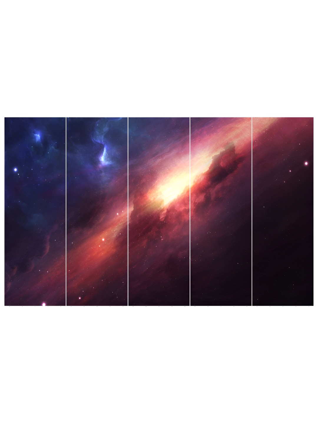 Inephos Blue Red And Yellow 1 Piece Other Wall Art