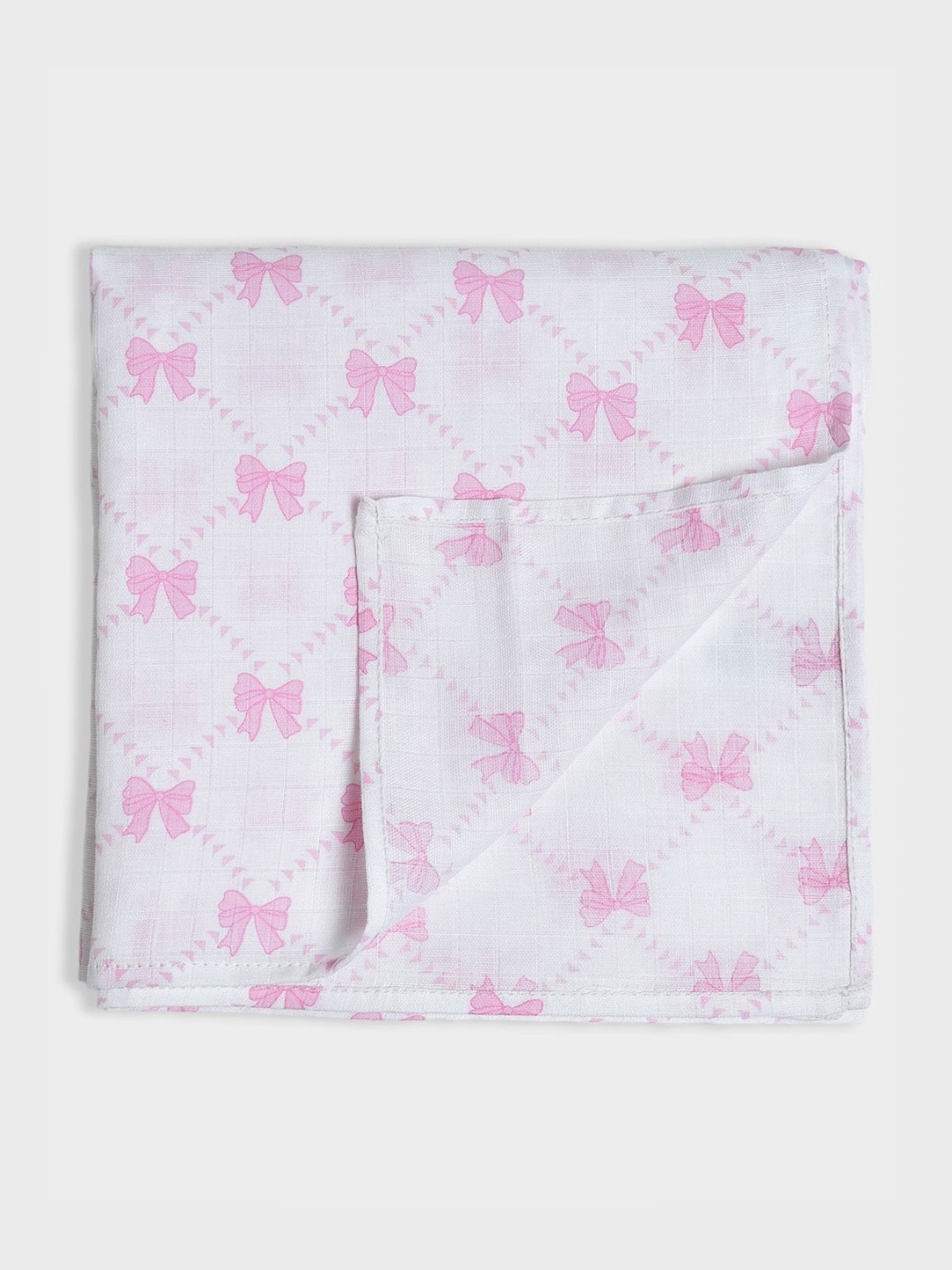 MiArcus Printed Soft Muslin Swaddle Wrap for Newborn Babies,100x100 cm - Pink