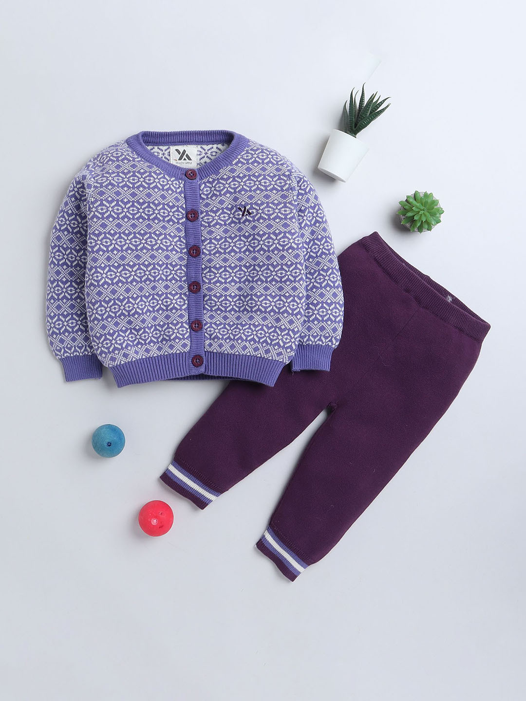 Yellow Apple Kids Sweater with Joggers