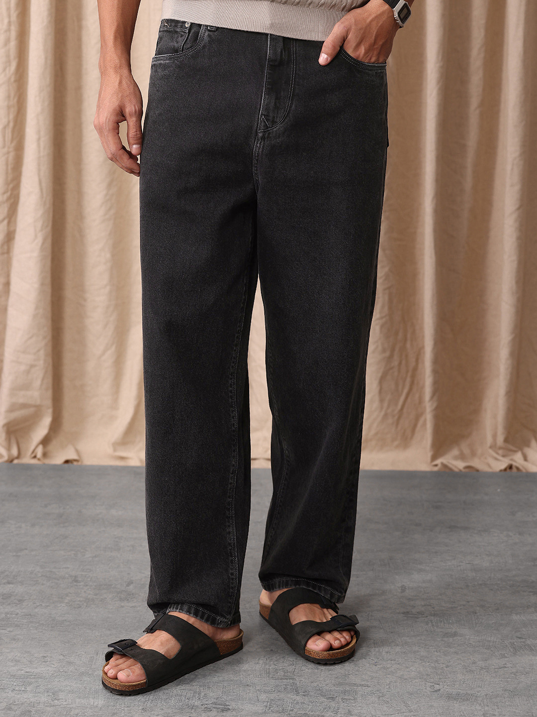 Mr Bowerbird Men Pure Cotton Oversized Jeans