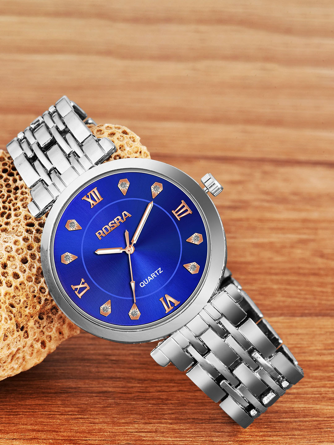 WATCHSTAR Men Patterned Dial & Stainless Steel Straps Analogue Watch Gents KP Blue