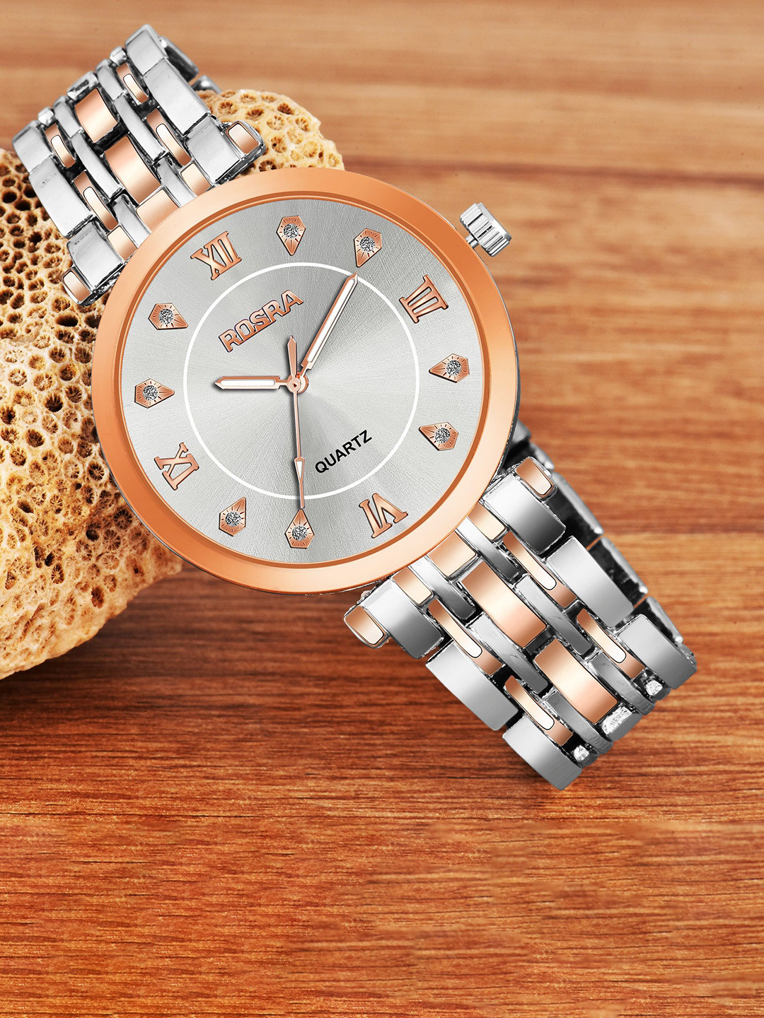 WATCHSTAR Men Patterned Dial & Stainless Steel Straps Analogue Watch Gents KP Silver