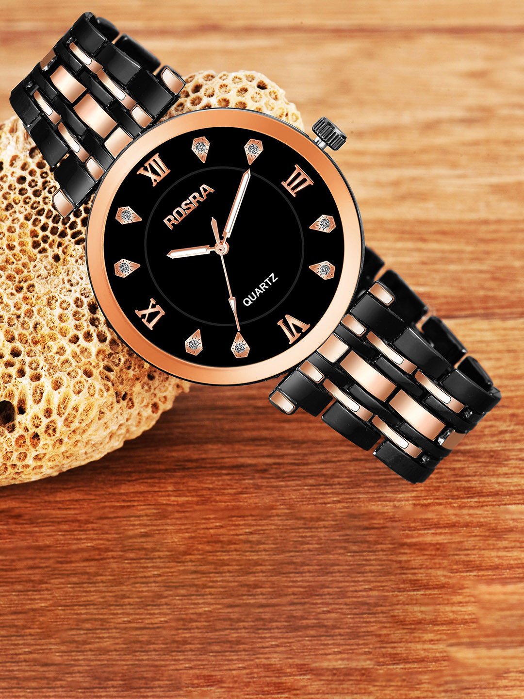 WATCHSTAR Men Embellished Dial & Stainless Steel Straps Analogue Watch Gents KP Rose Gold