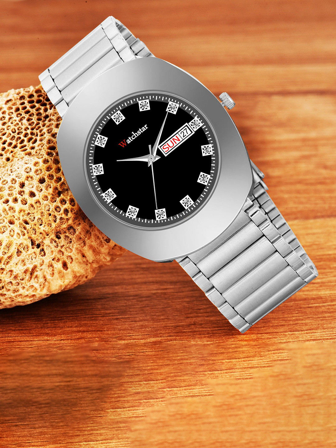 WATCHSTAR Men Dial & Stainless Steel Straps Analogue Watch RRR full silverG