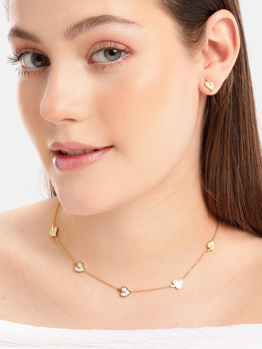 DressBerry Leaf Design Jewellery Set