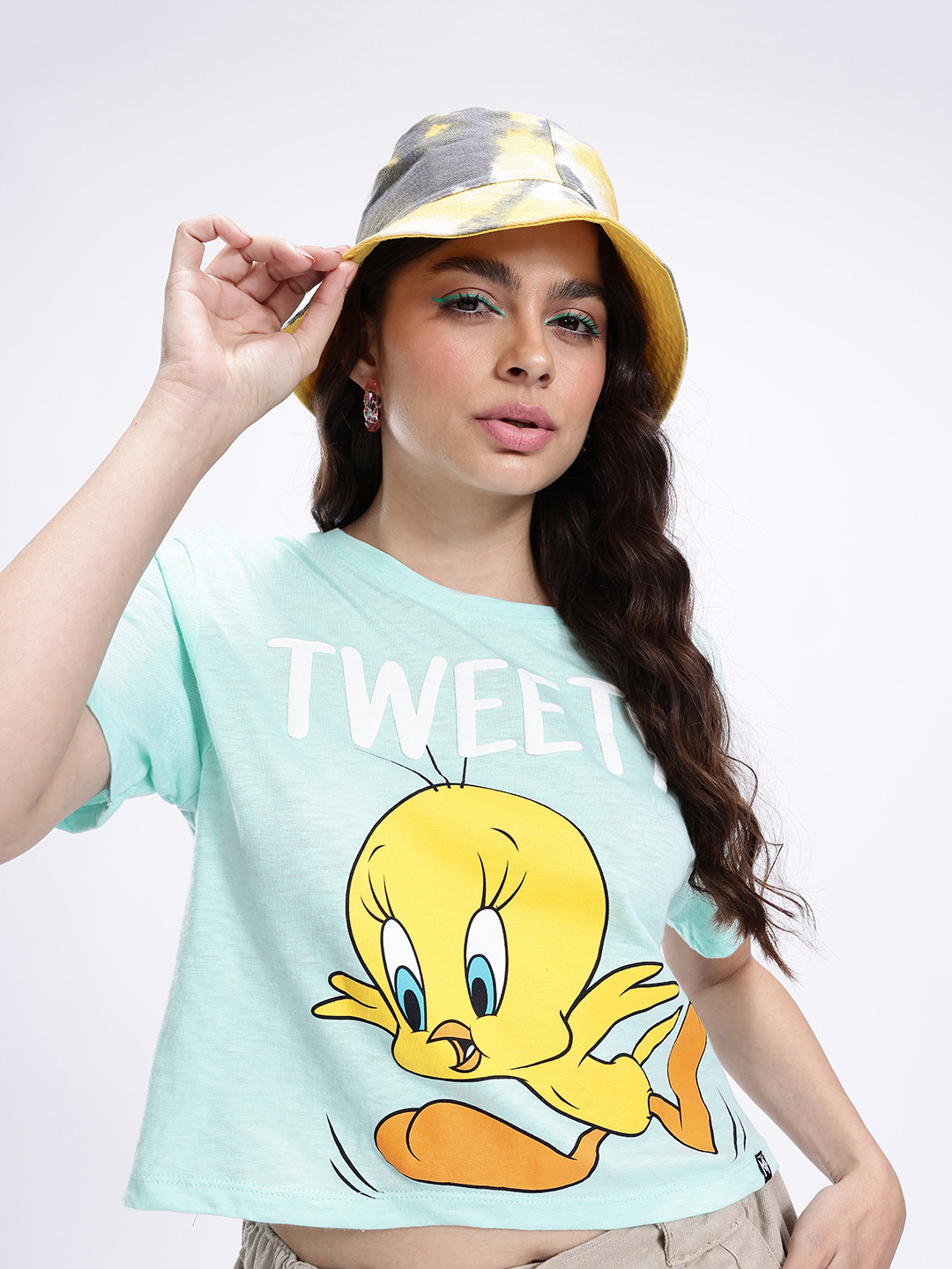 Kook N Keech Pure Cotton Tweety Printed Boxy T-shirt