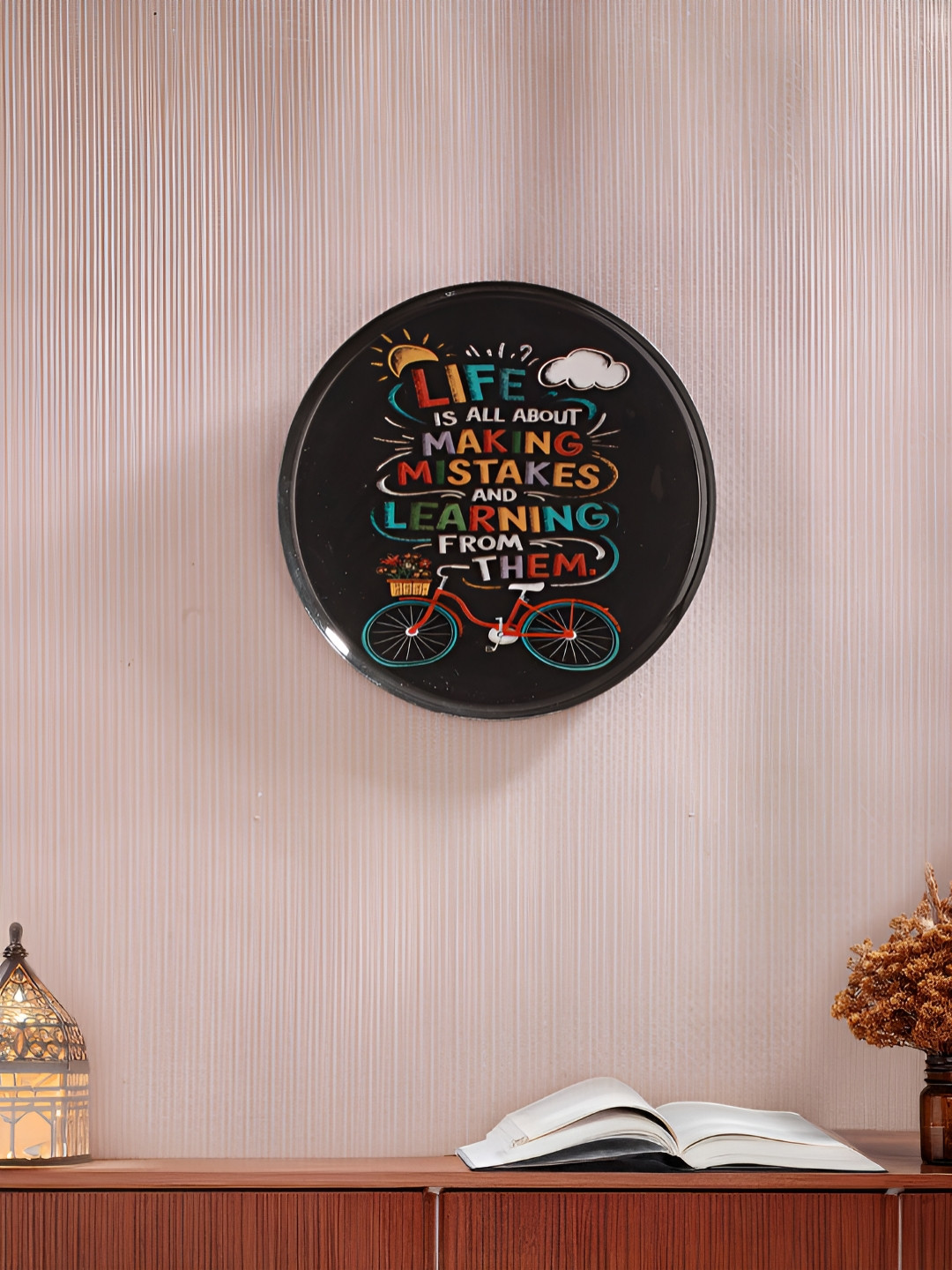 Homspurts Mistakes to Mastery Metal Glossy Hanging Hall Wall Plates-10In