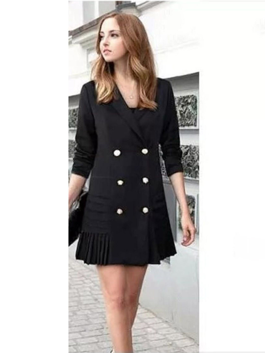 Miss Mosa By Akanksha  Women Black Statement Blazer Dresses