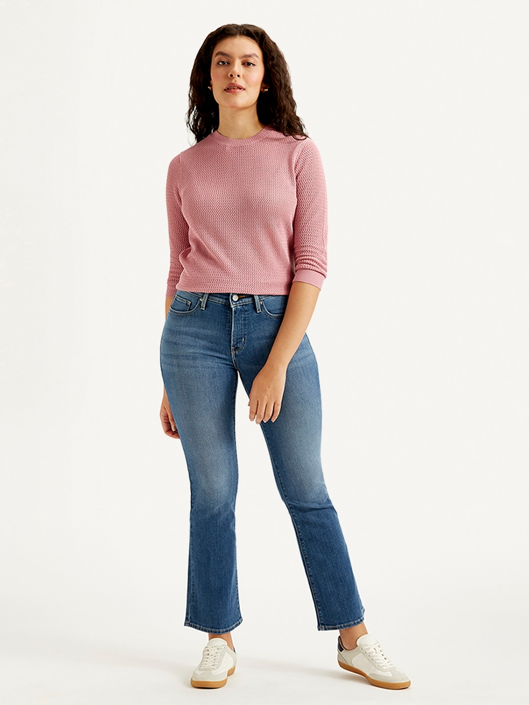 Levis Women's 315 Blue Flared Fit High Rise Jeans