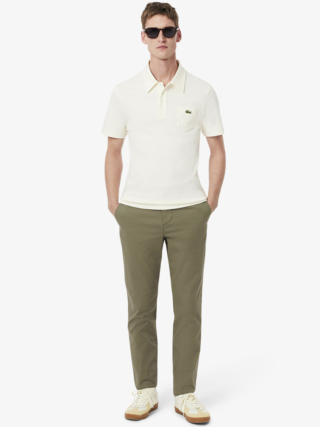 Lacoste Men Mid-Rise Slim Fit Chinos Trousers