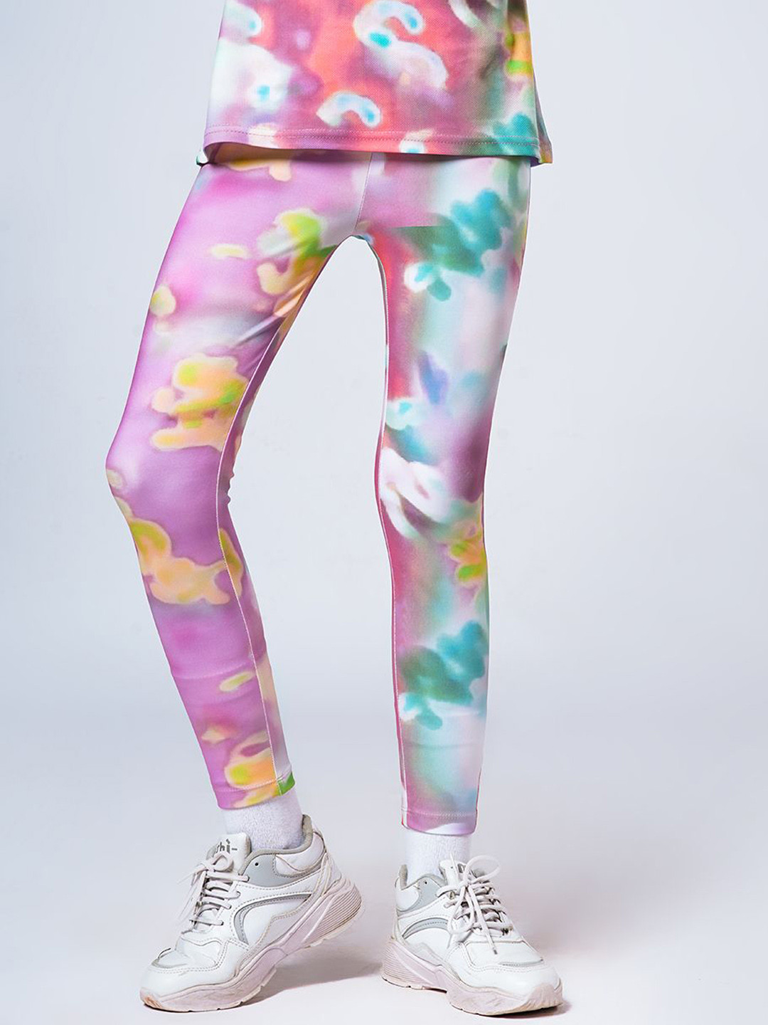 UMILDO Girls Tie & Dye Ankle Length Tights