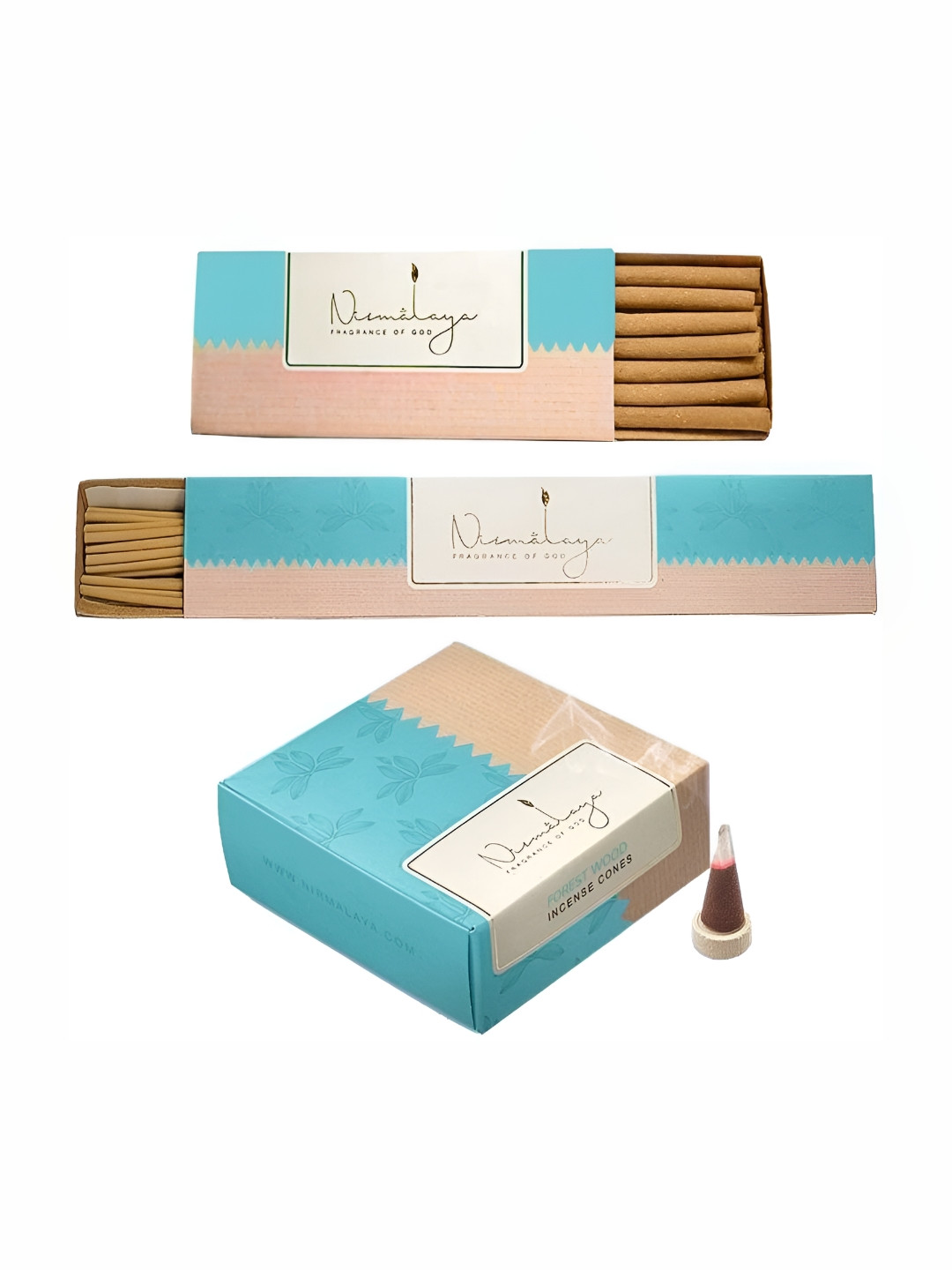 Nirmalaya 100 Pieces Brown & Blue Forest Wood Incense Combo Pack