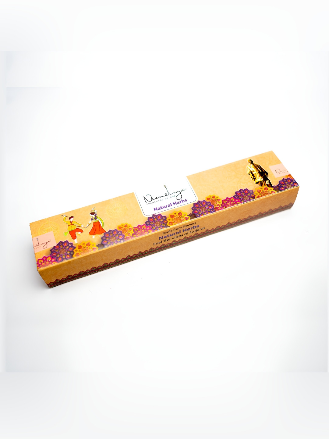 Nirmalaya 40 Pieces Brown & Yellow 100% Organic Natural Herbs Incense Sticks Agarbatti