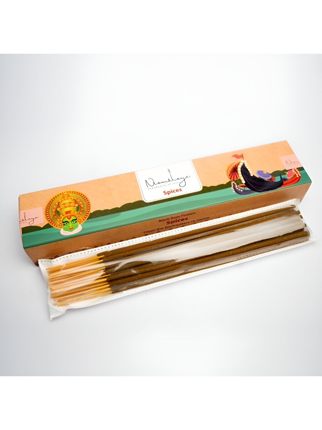 Nirmalaya Brown & Green 40 Pieces 100% Organic Spices Incense Sticks Agarbatti