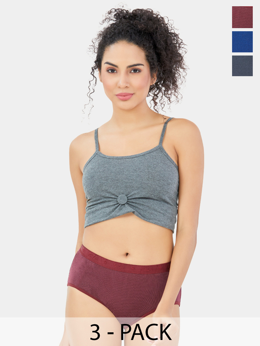 Trylo BK Power Women Full Hip Coverage Combed Cotton Fabric Hipster Outer Elastic Panties