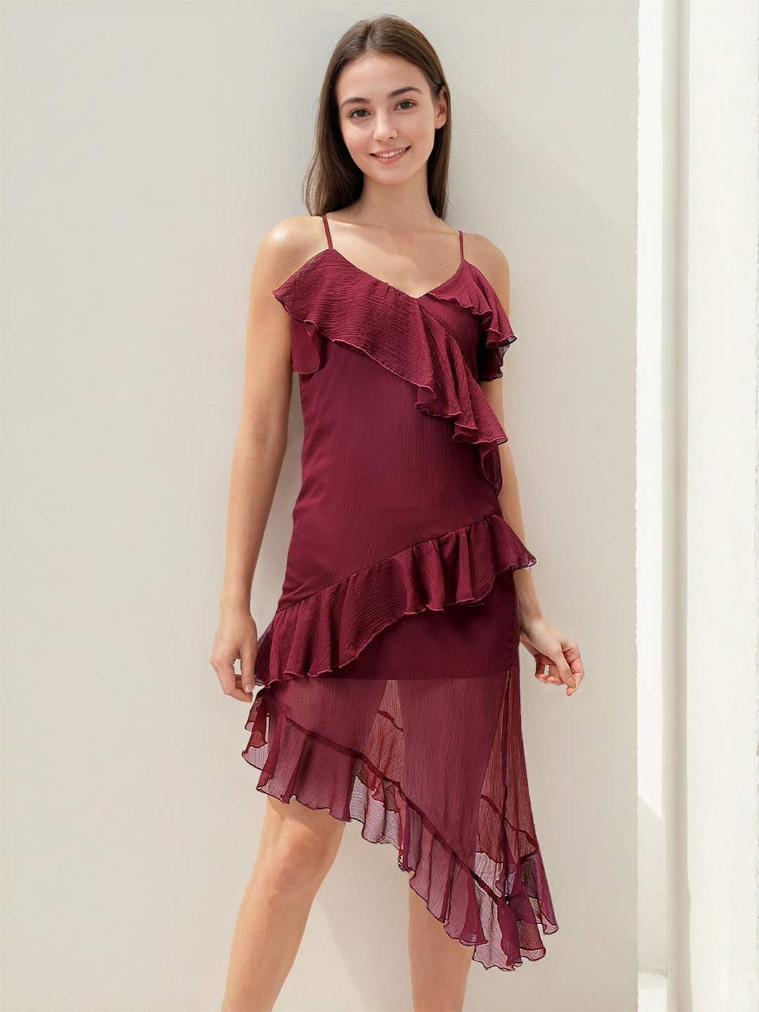 Freehand by The Indian Garage Co Ruffles Sheath Dress