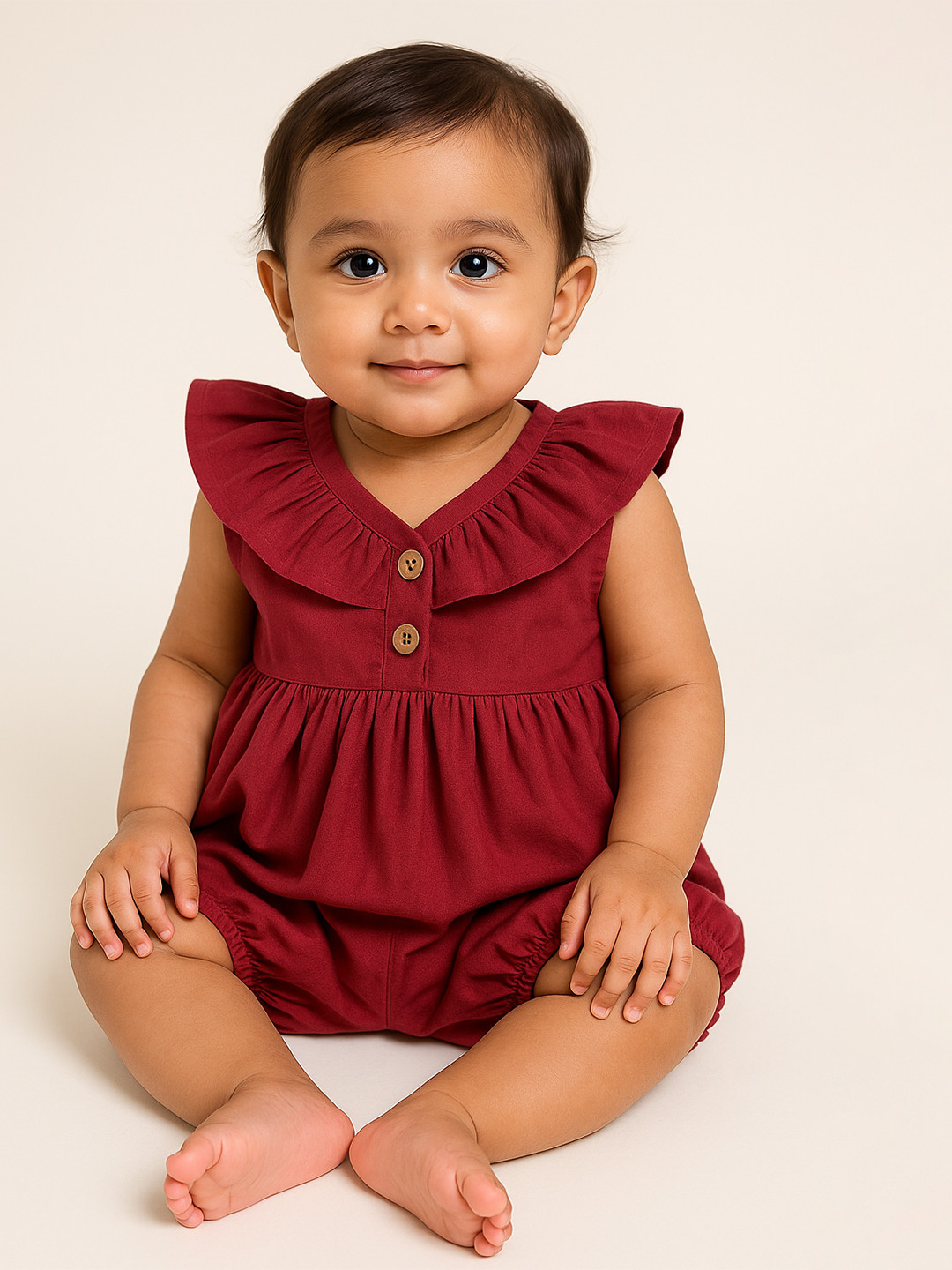 EARTHY TWEENS Girls V-Neck Pure Cotton Top With Shorts