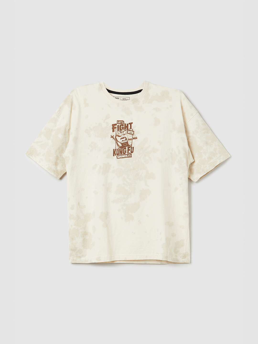 max Boys Minions Graphic Printed Round Neck Cotton T-shirt