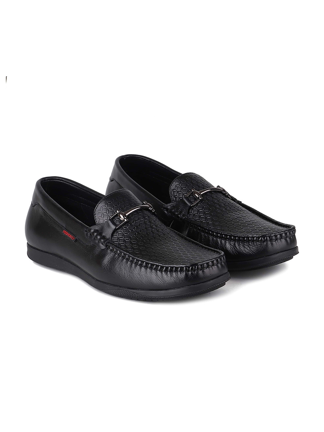 Red Chief Men Textured Leather Slip On Loafers