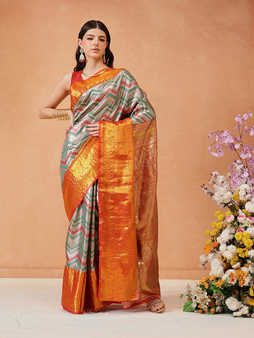 Silk Land Banarasi Silk Heavy Zari Work Wedding Saree