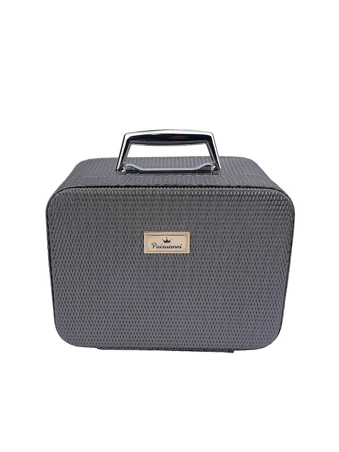 Cameleon Cosmetic Textured Makeup Vanity Box - Black