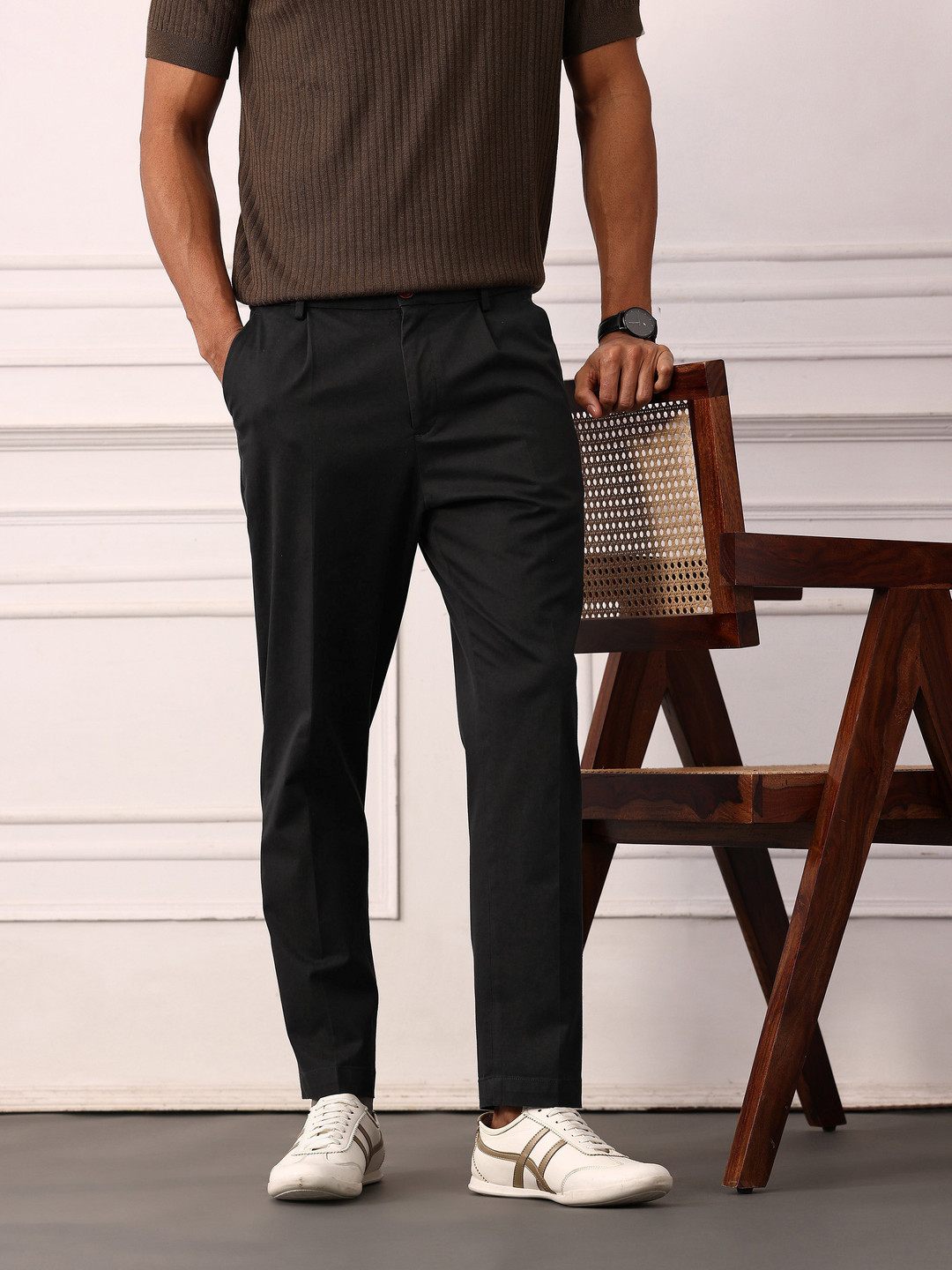 Mr Bowerbird Men Industry Mid-Rise Liberal Fit Chinos