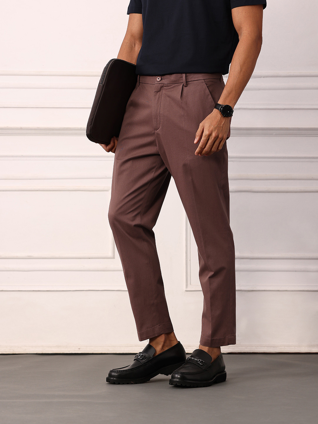 Mr Bowerbird Men Industry Mid-Rise Liberal Fit Chinos