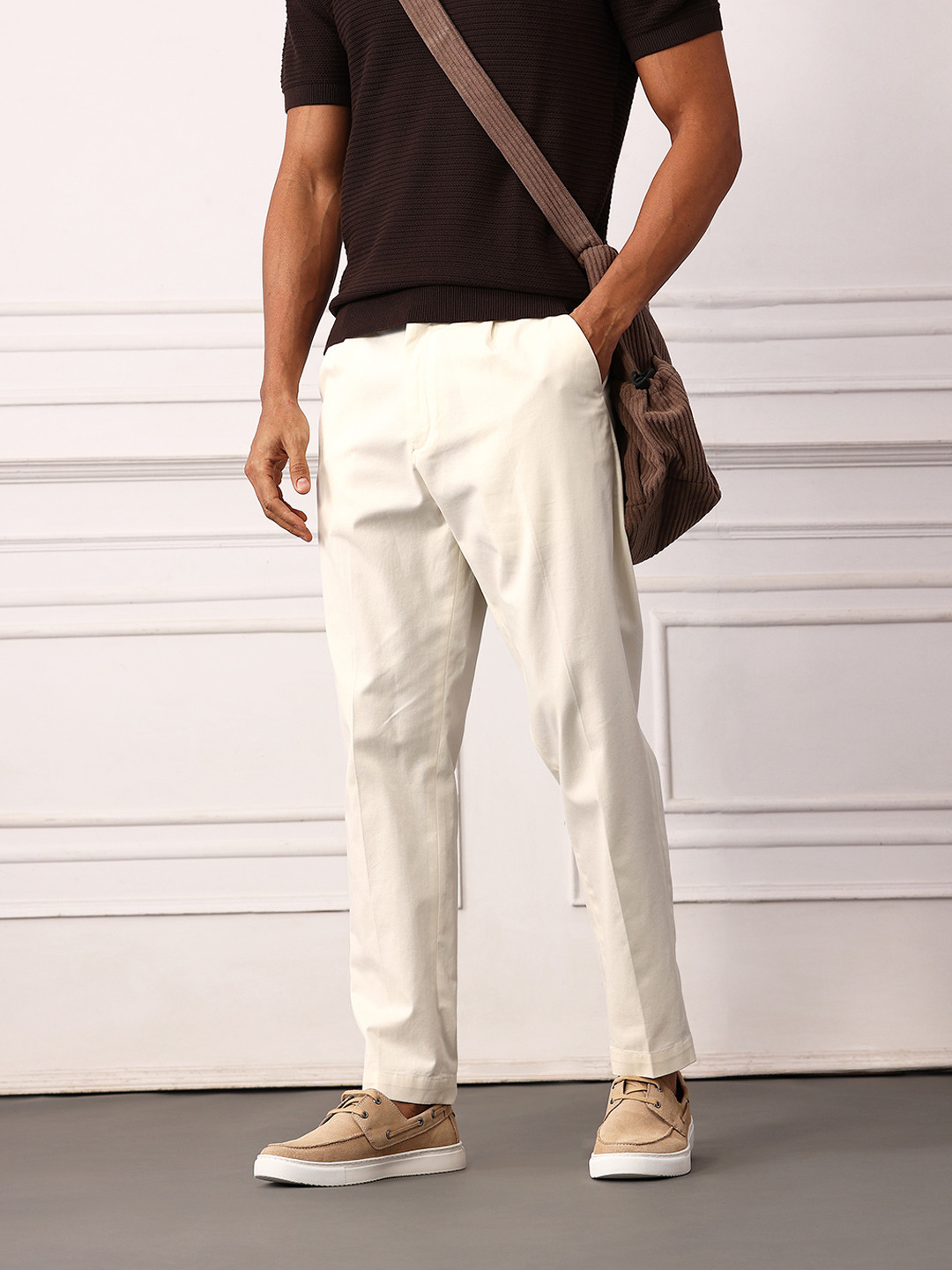 Mr Bowerbird Men Industry Mid-Rise Liberal Fit Chinos