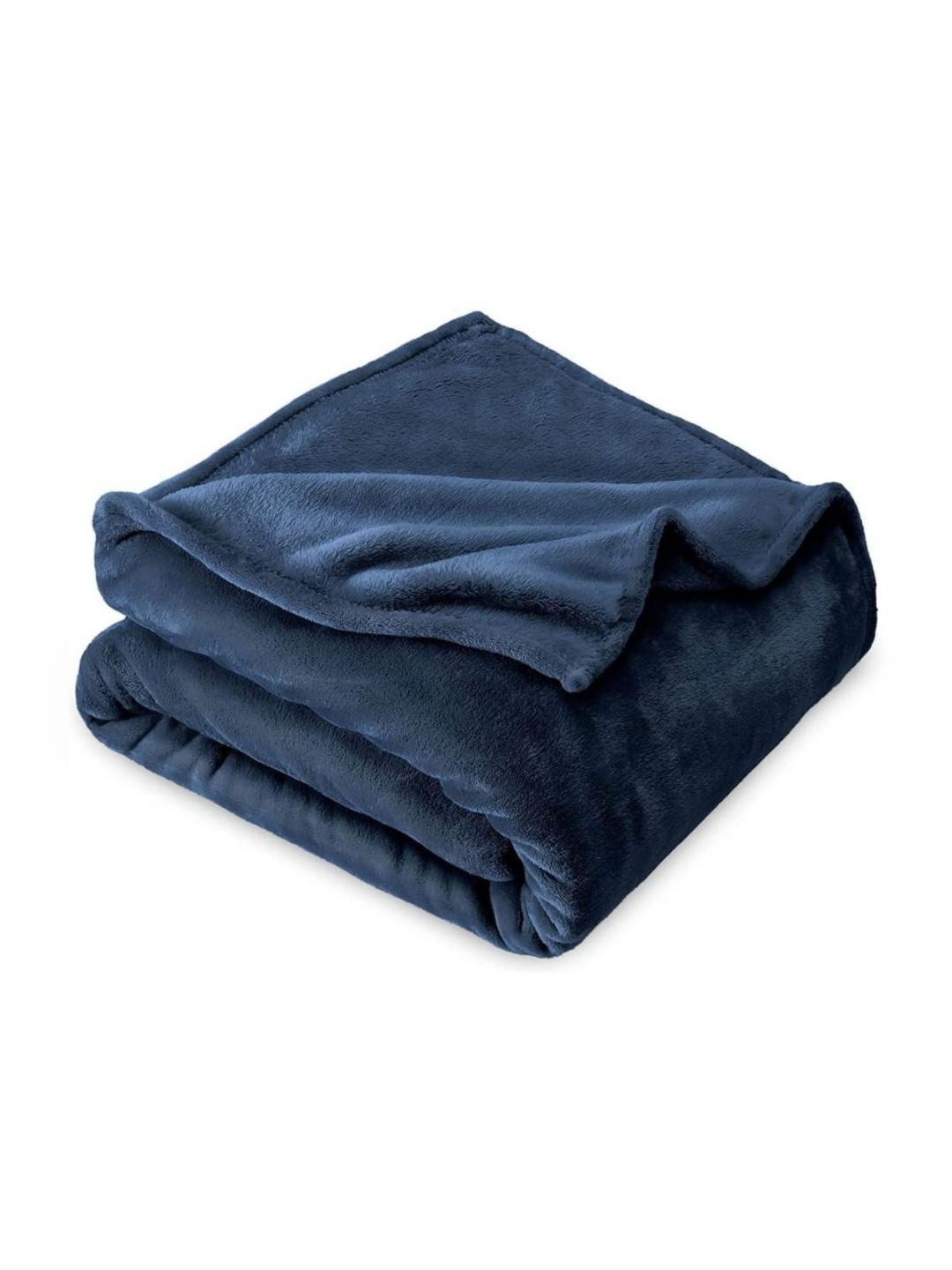 VAS COLLECTIONS Blue Fleece 300 GSM Double Bed Blanket