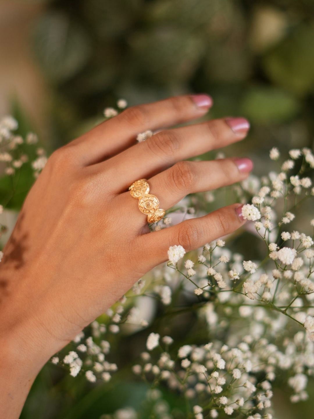 The Ethereal Store Gold Plated Finger Ring