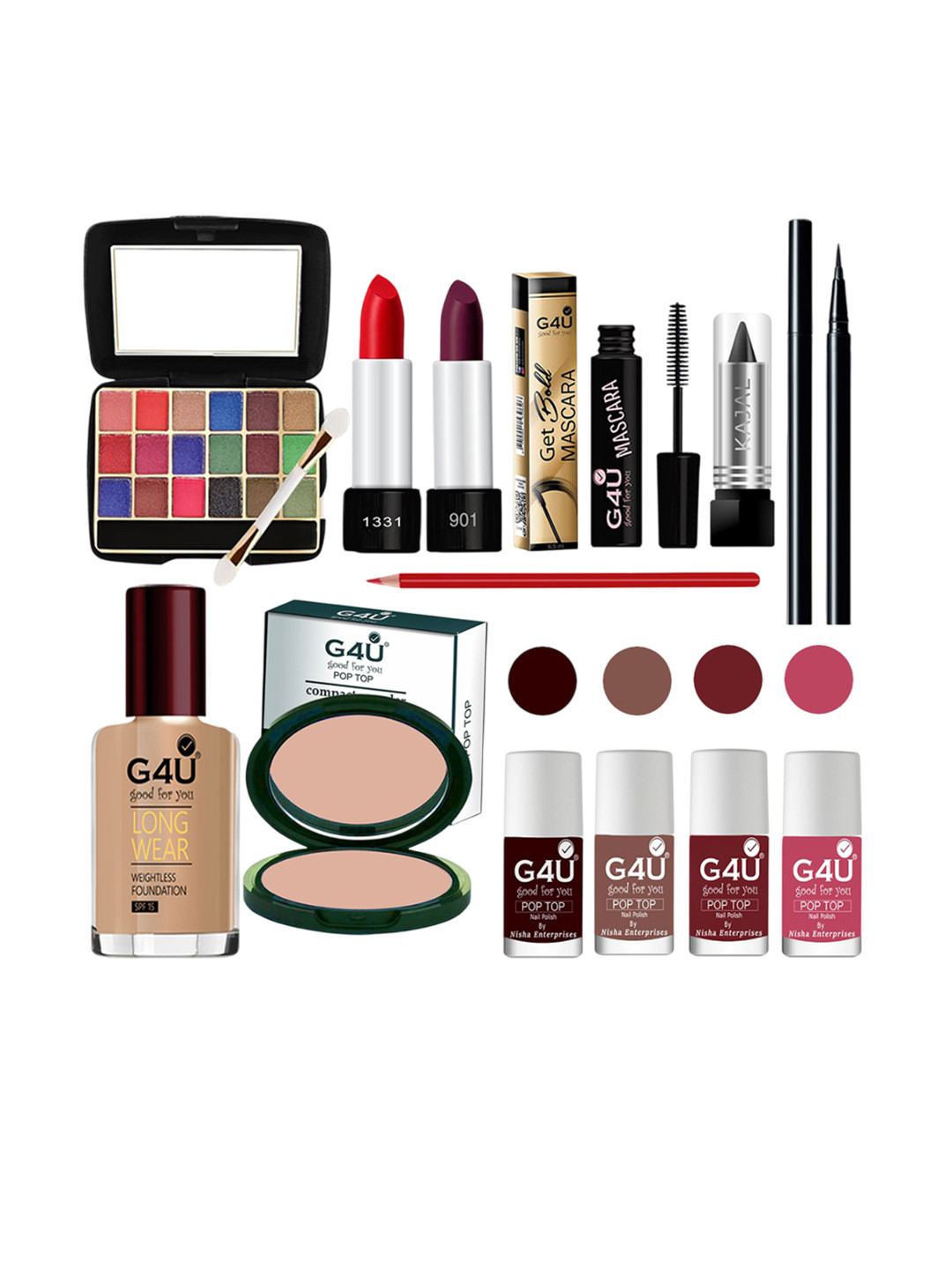 G4U Makeup Set for Beginners and Professionals Include Eyeshadow Nail Paint Etc A5