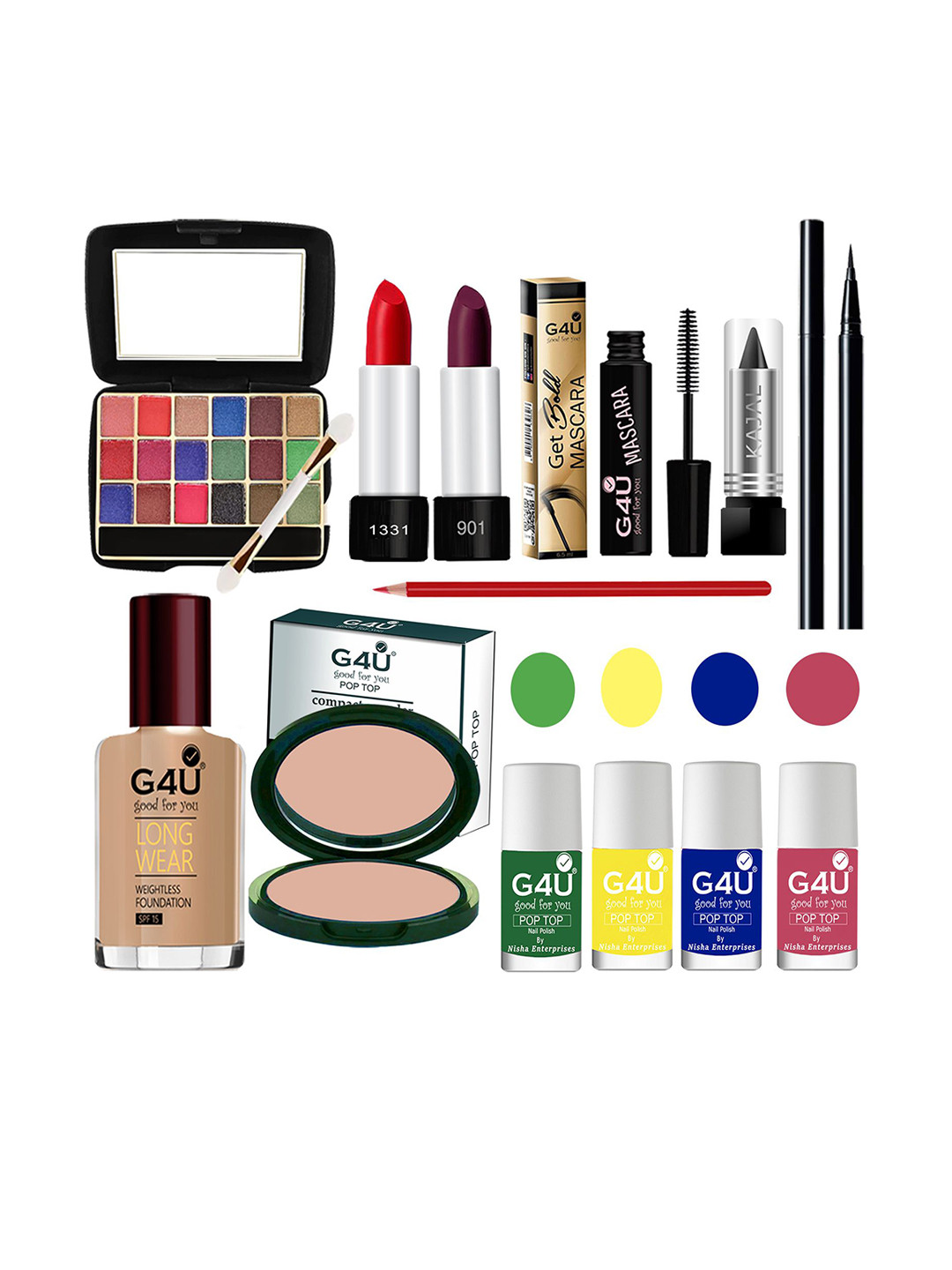 G4U 13-In-1  Dusky Skin makeup kit for women Professional makeup Set A108