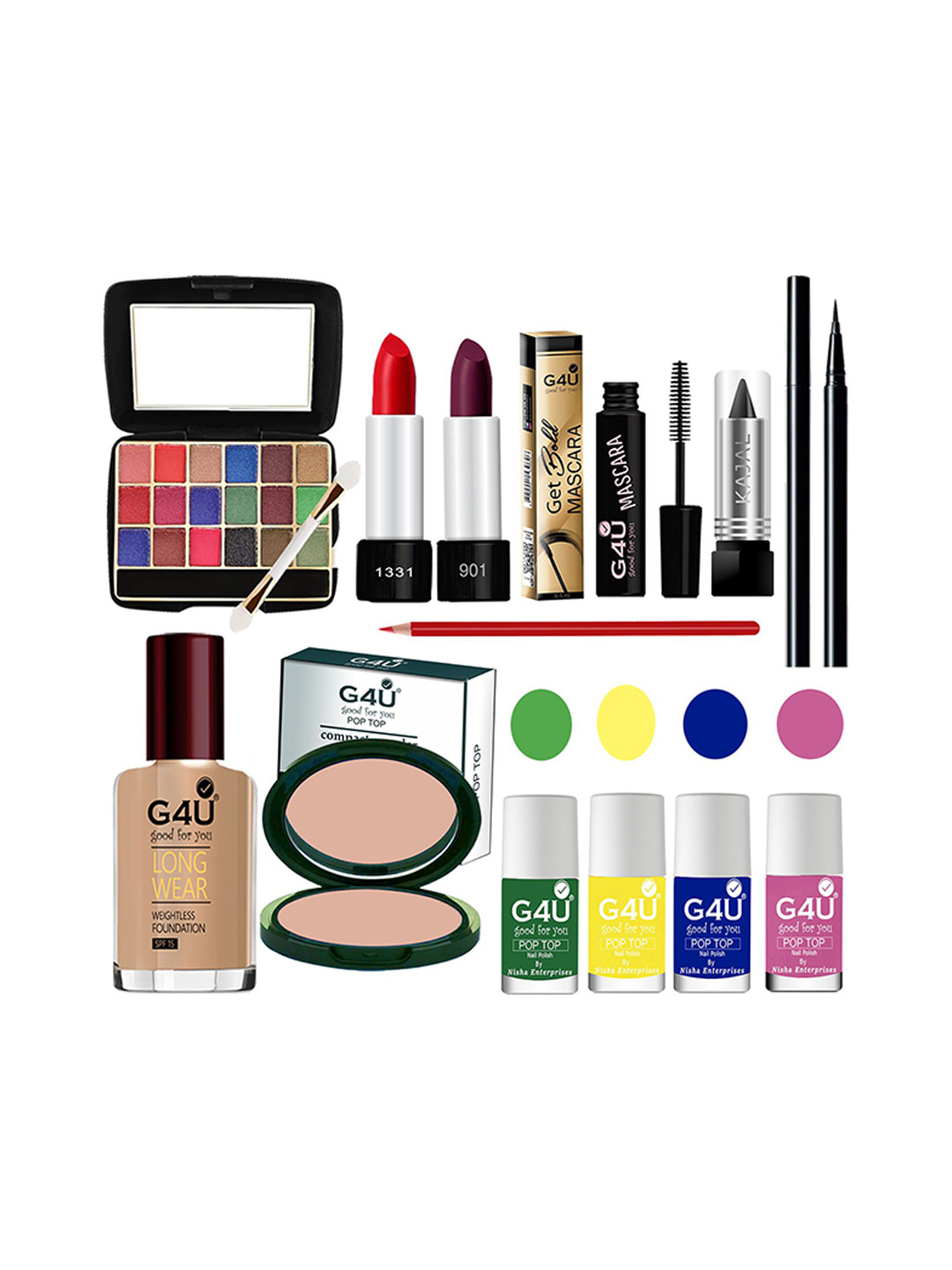 G4U 13-In-1  Dusky Skin makeup kit for women Professional makeup Set A102
