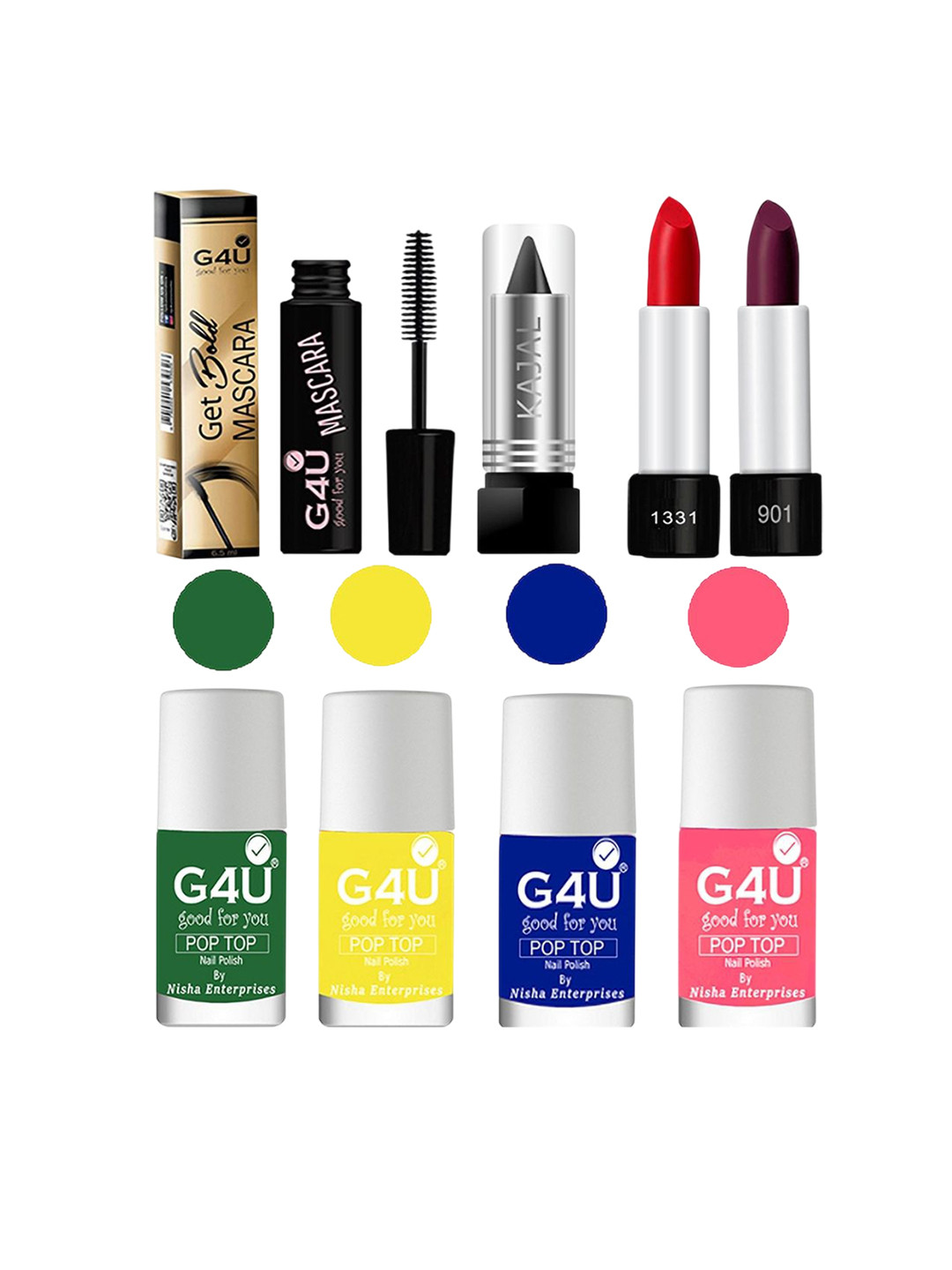 G4U Makeup Set for Beginners and Professionals Include Eyeshadow Nail Paint Etc A45