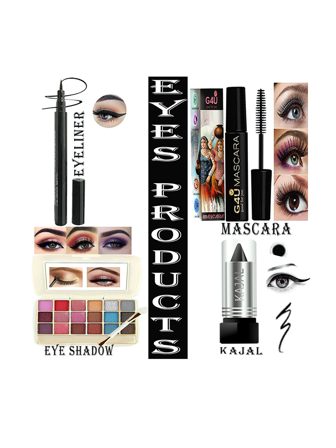 G4U 16 Piece Complete Makeup Kit for women  Glamour  Festive Makeup Set 20