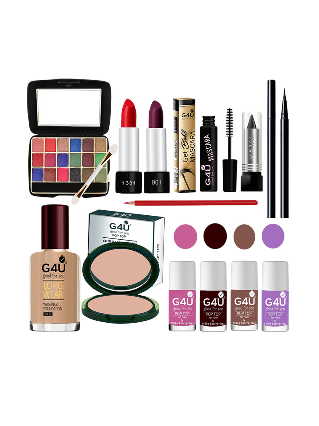 G4U 13-In-1 Fair Skin makeup kit for women Professional makeup Set A187