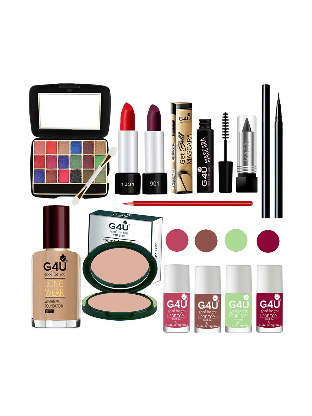 G4U Makeup Set for Beginners and Professionals Include Eyeshadow Nail Paint Etc A99