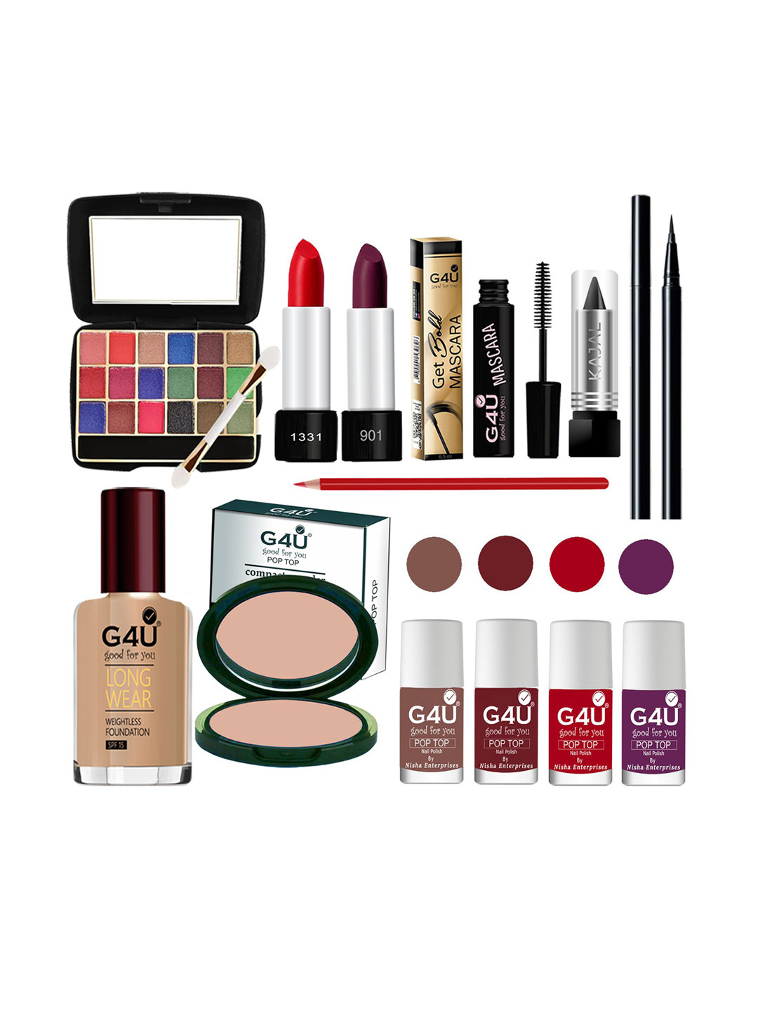 G4U Makeup Set for Beginners and Professionals Include Eyeshadow Nail Paint Etc A29