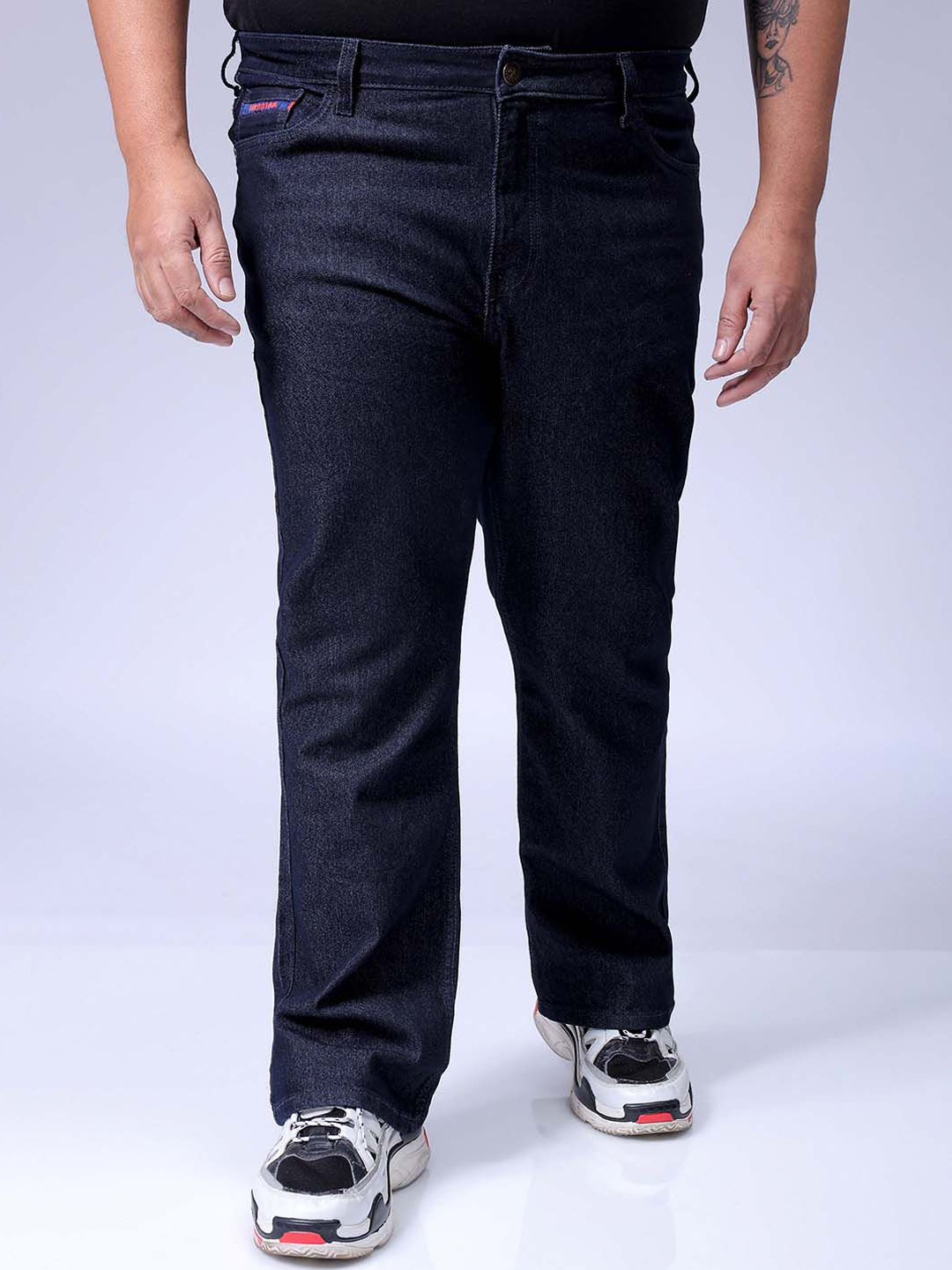 HARDSODA Men Dark Blue Bootcut Stretchable Jeans