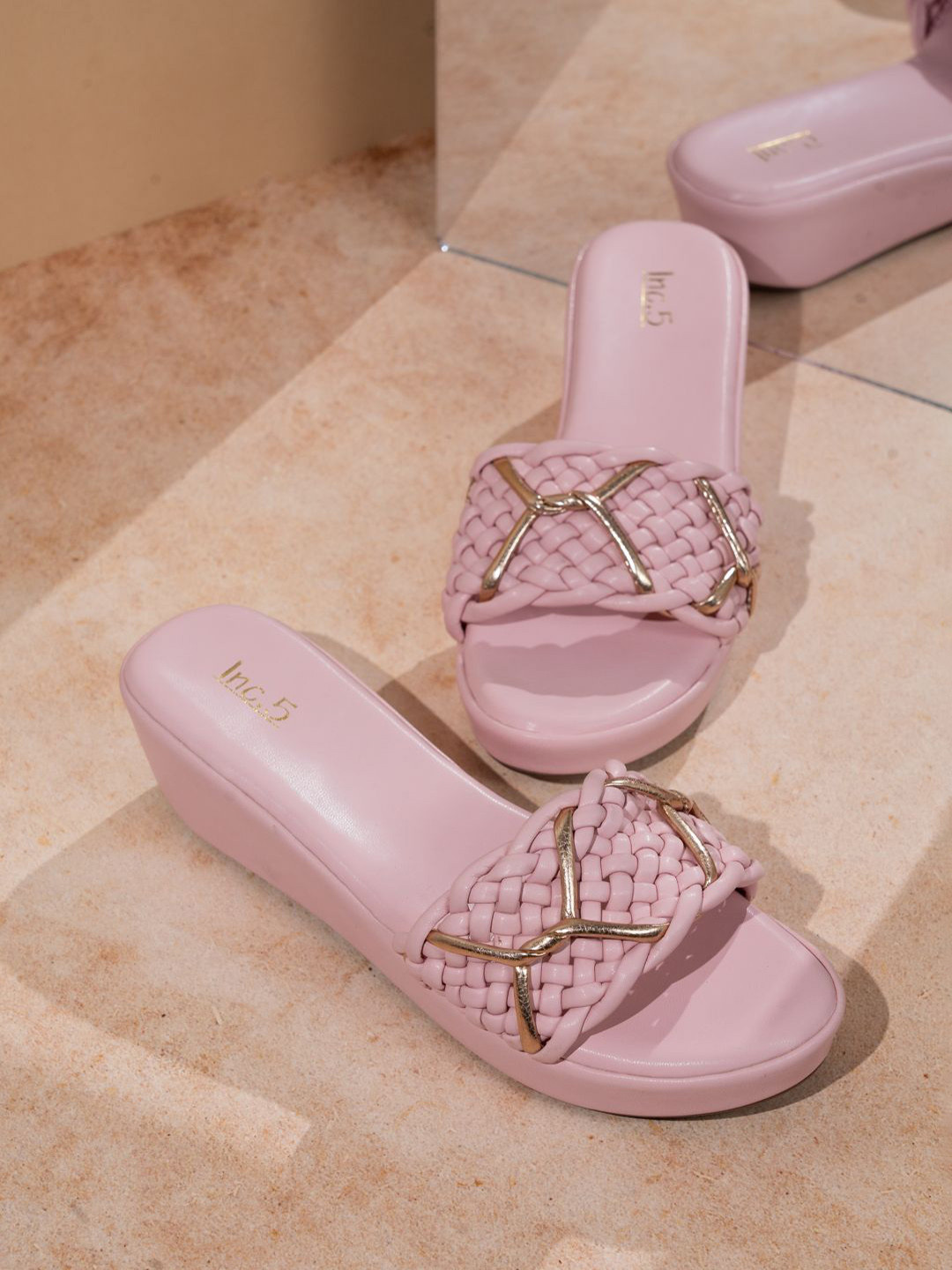 Inc 5 Wedge Sandals Open Toe Heels