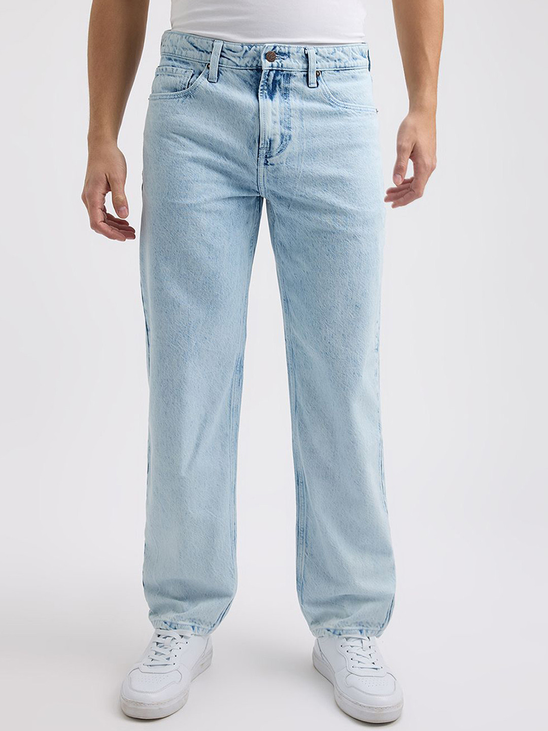 Pepe Jeans Men James Relaxed Fit Heavy Fade Stretchable Jeans