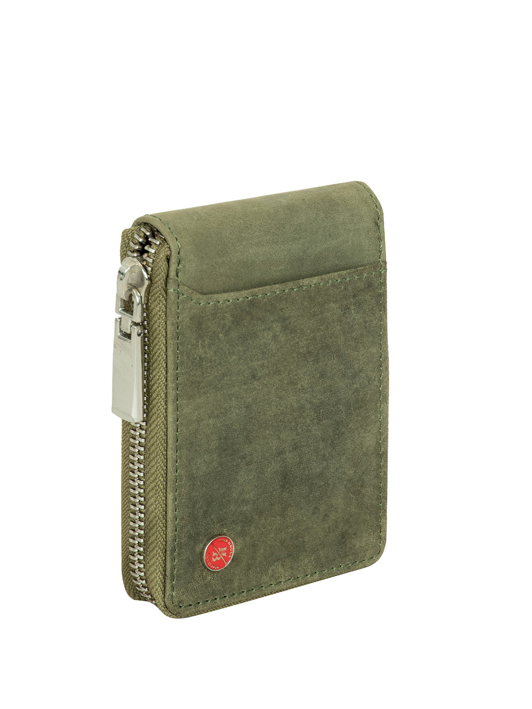 Hornbull Steve Green RFID Protected Genuine Leather Vertical Debit Credit Card Holder