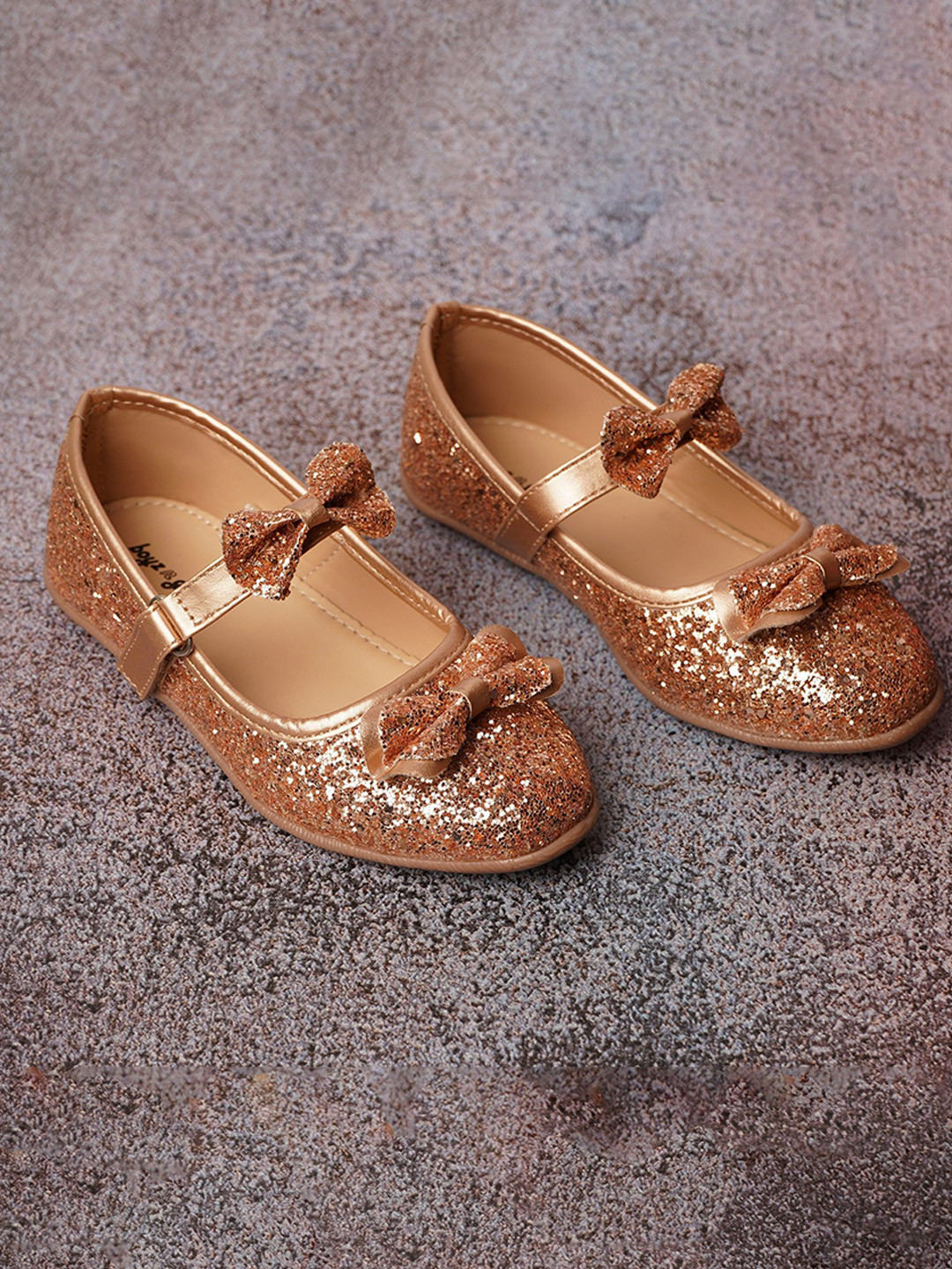 BOYZ N GALZ Girls Embellished Bow Detail Round Toe Mary Janes