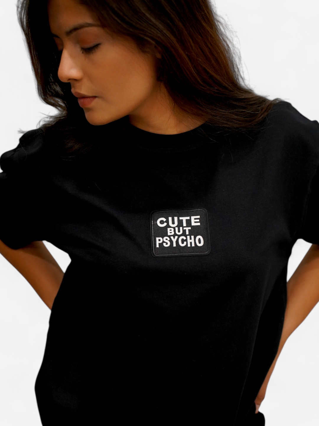 The Sea Horse Women Typography Printed Round Neck Cotton Oversized T-shirt