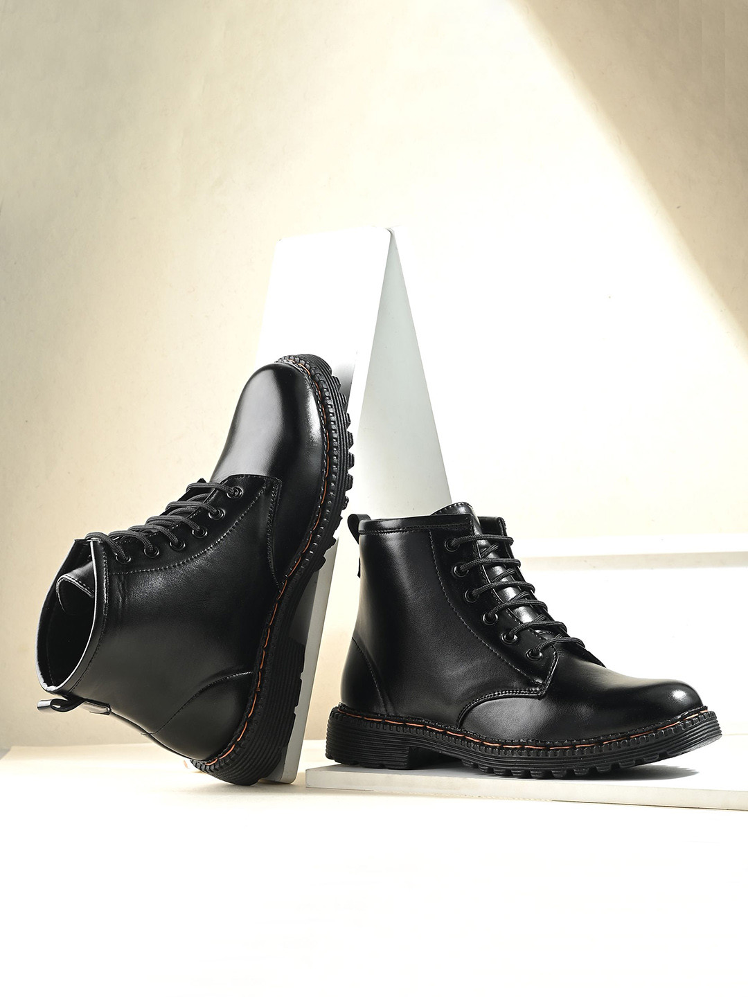 Leo's Fitness Shoes Men Casual Block Heel Regular Boots