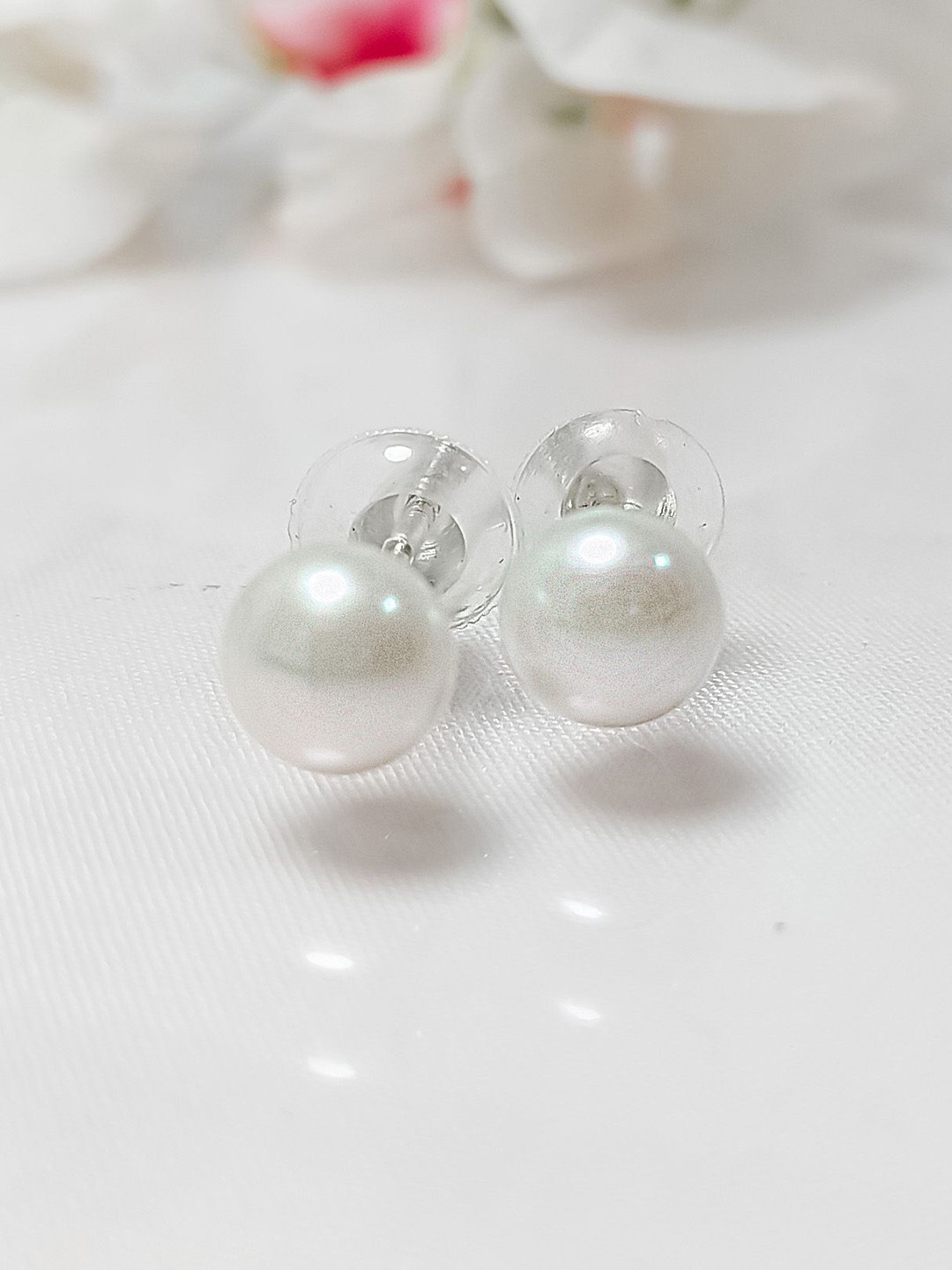 INARI SHINES 925 Silver Real Pearl Stud Earrings