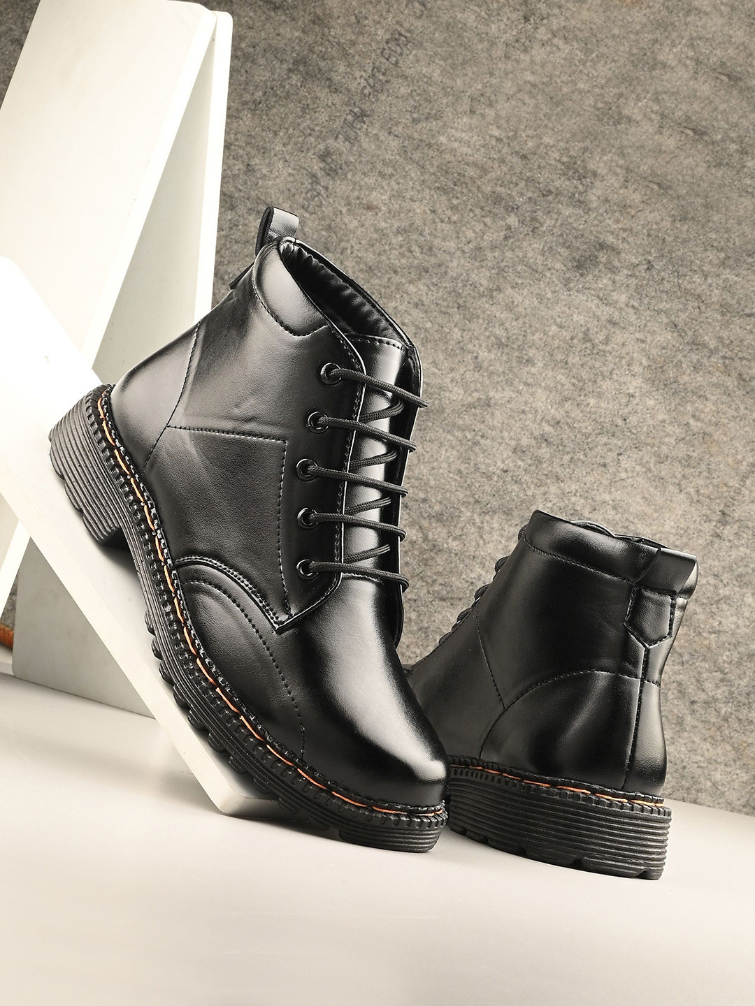 Leo's Fitness Shoes Men Block-Heeled Regular Boots