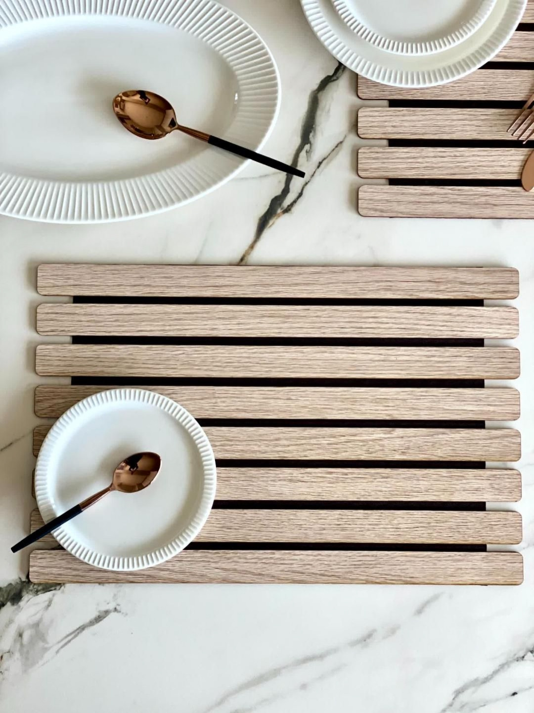 Mason Home 2-Pcs Cream-Colorured Elm Foldable Tablemats