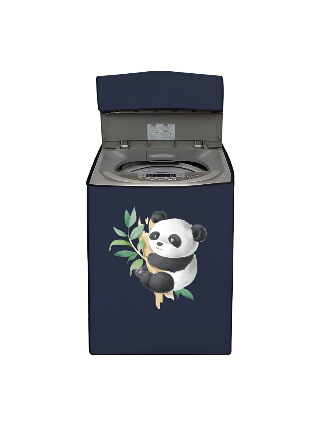 Dakshya Industries Blue & White Panda Printed Washing Machine Cover