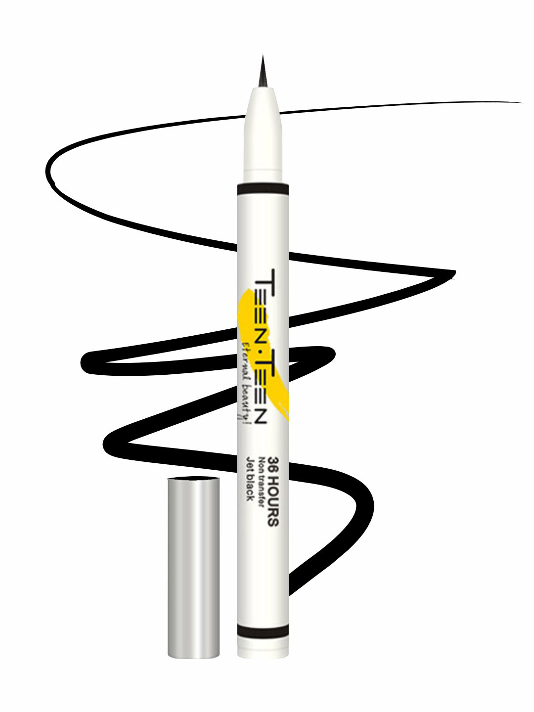 TEEN TEEN COSMETICS Intense Glam 36Hrs Non Transfer Waterproof Eyeliner- 1.5 g- Black